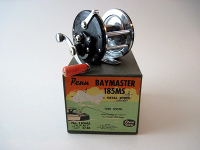 1960s Mint condition Penn Peer Monofil Fishing Reel; new in box with  manual, repair parts and lube tube